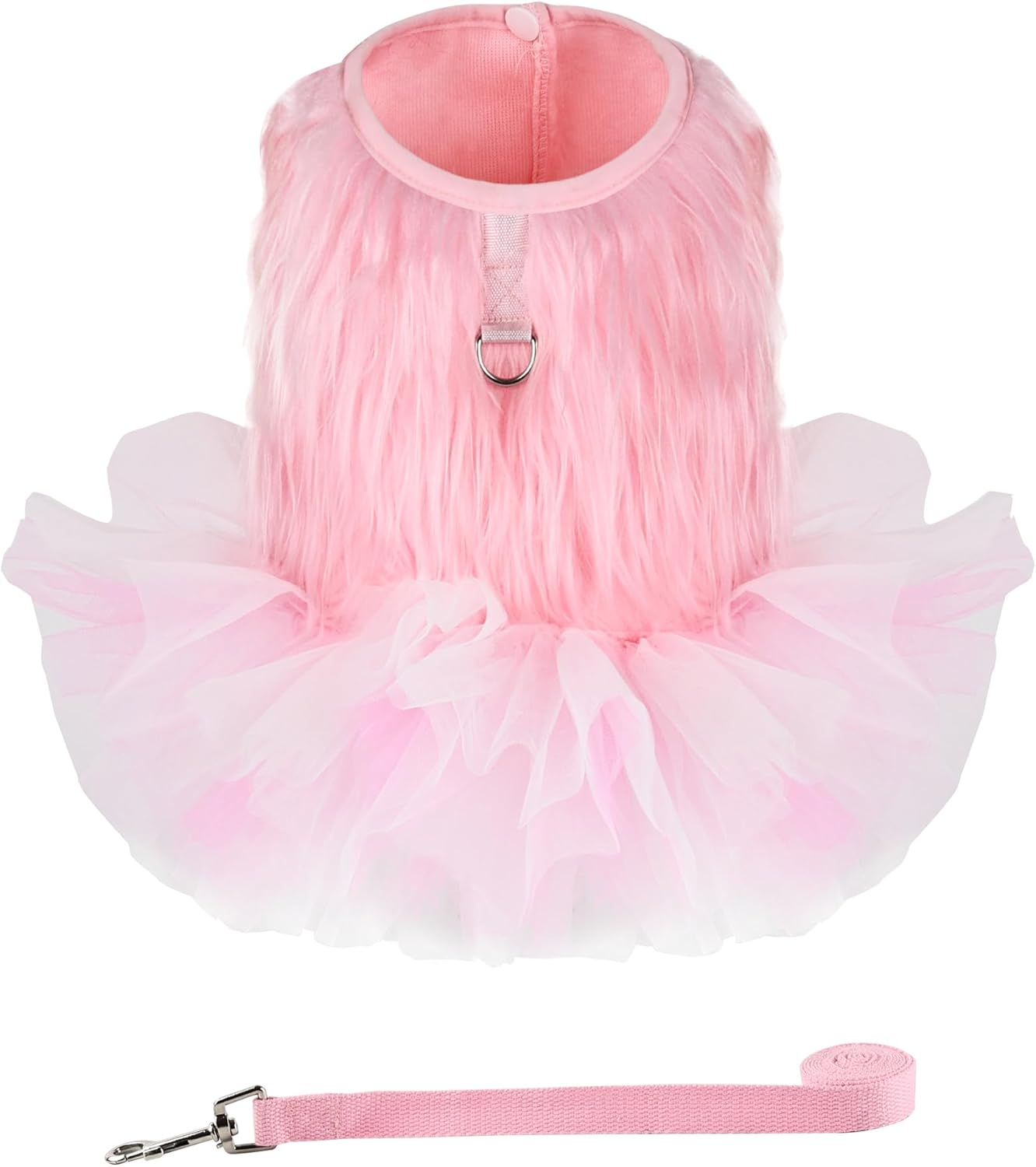 Vestido para perro, lindo vestido tutú de lujo con arnés con correa, ropa para caminar para perros, faldas de invierno para perros pequeños, niñas,