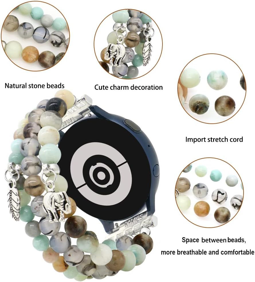 LuReen Correa de pulsera compatible con Samsung Galaxy Watch 4Galaxy Watch 6Galaxy Watch 5 Band 1.575 in 1.732 in, Galaxy Watch 5 ProWatch 4 6