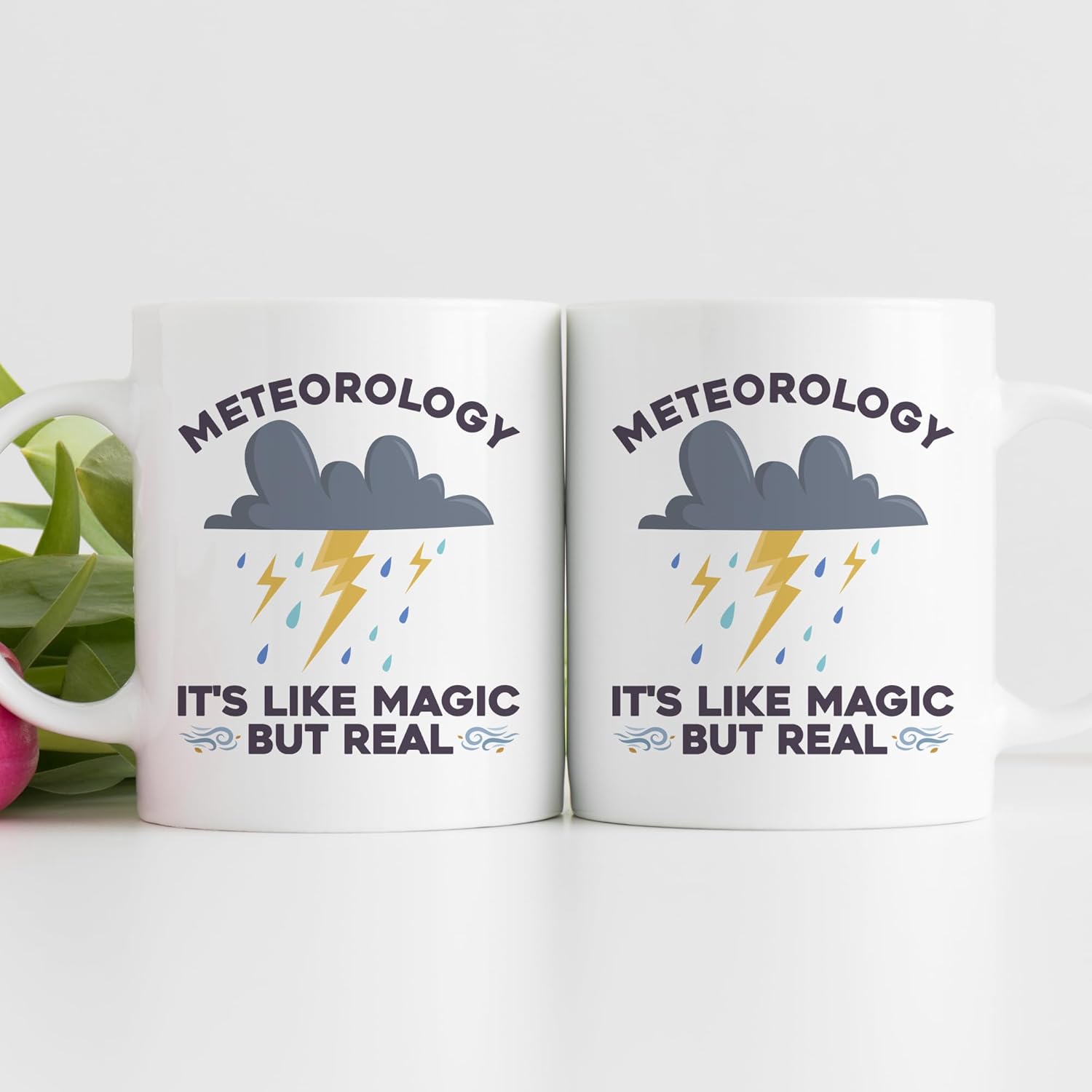 -11 onzas- Taza de café con texto en inglés “Meteorology It’s Like Magic But Real”, taza de café para meteorólogo, taza de regalo de meteorología,