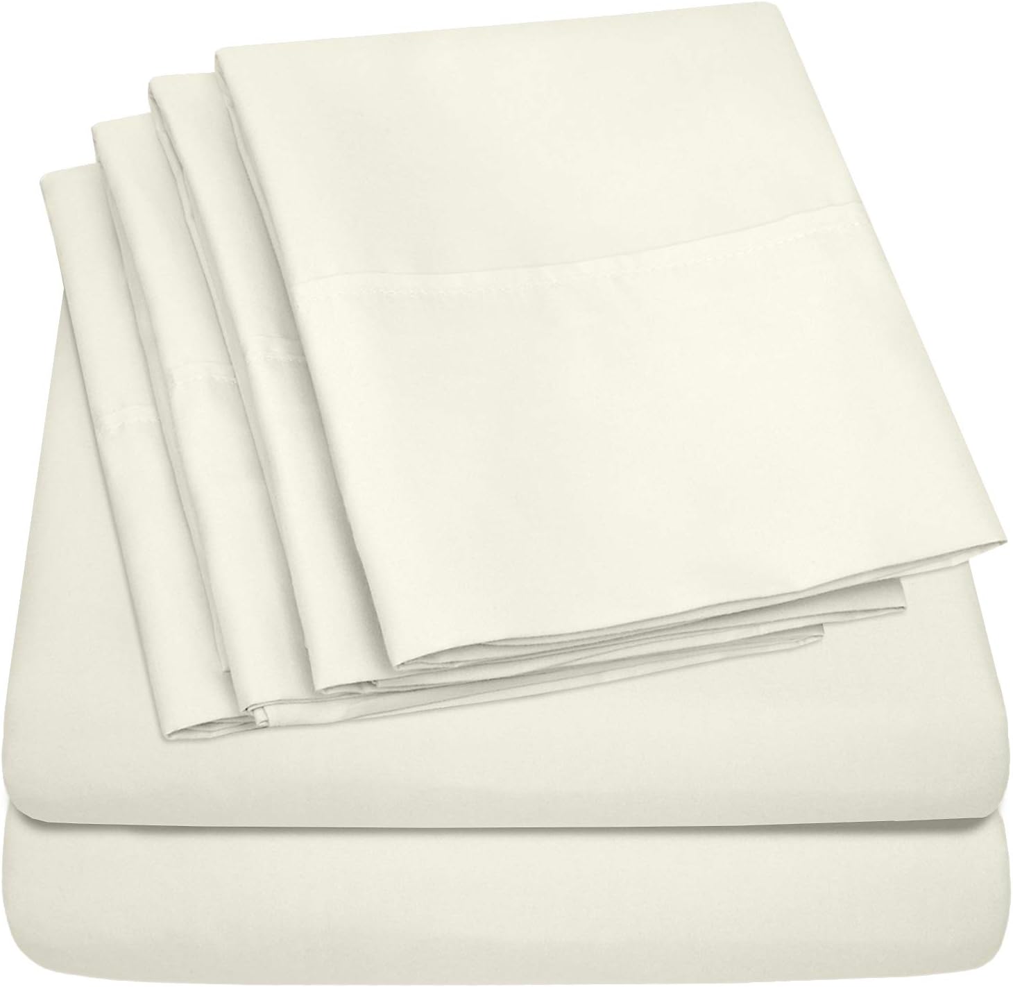 Sweet Home Collection Juego de sábanas de 6 piezas de 1,500 hilos de microfibra con bolsillos profundos y fundas de almohada extra, paquete