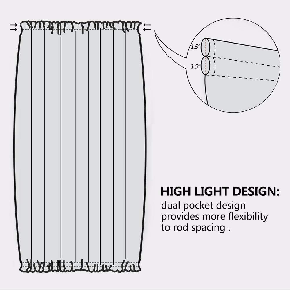 Fmfunctex – Cortinas con estampado de ramas para puerta