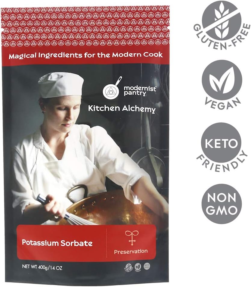 Sorbato de potasio puro Sin OMG Vegano sin gluten – 400g14oz