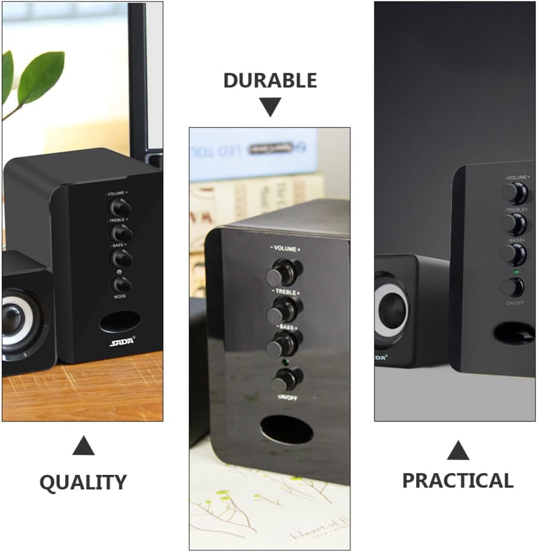 UKCOCO 2 Conjuntos de altavoces de computadora Barra de sonido Teléfono de computadora de escritorio Altavoz USB Altavoz creativo Altavoz elegante