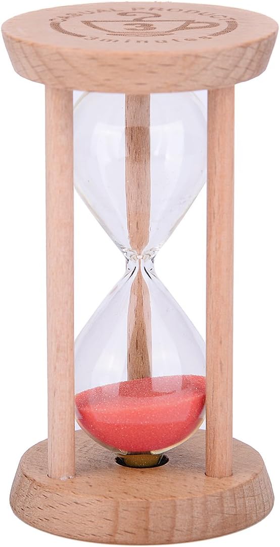 Mini temporizador de arena, temporizador de reloj de arena de madera, herramienta de reloj de arena de color madera para el hogar y el restaurante,