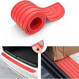 Protector de parachoques trasero de automóvil, protector de goma antiarañazos para puerta de maletero de entrada, tira de protección antideslizante Protector de parachoques trasero de automóvil, protector de goma antiarañazos para puerta de maletero de entrada, tira de protección antideslizante