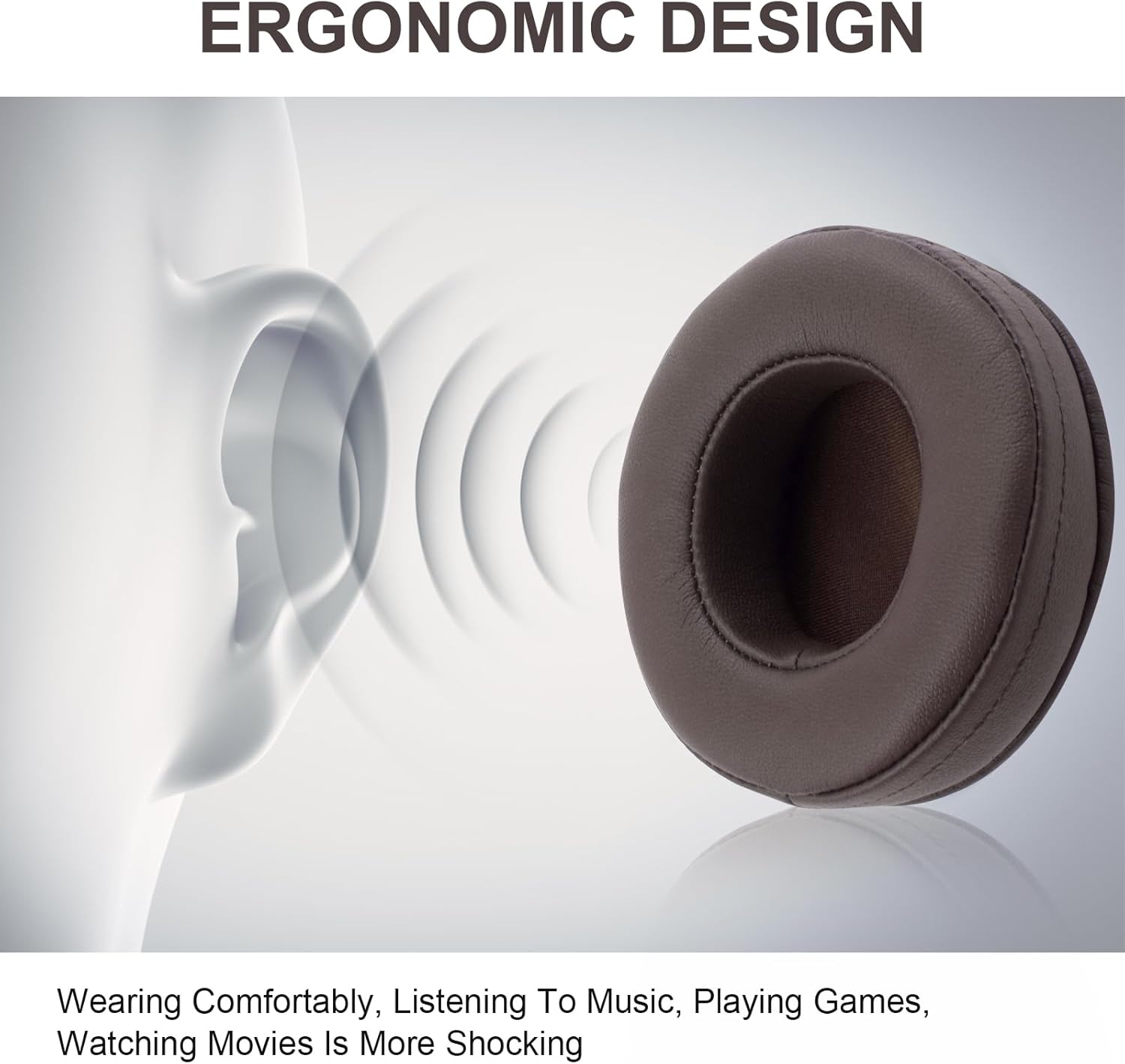 Hesh2 – Almohadillas de repuesto para los oídos, almohadillas de espuma compatibles con auriculares inalámbricos Skullcandy Hesh 2 Hesh 2.0 (marrón)