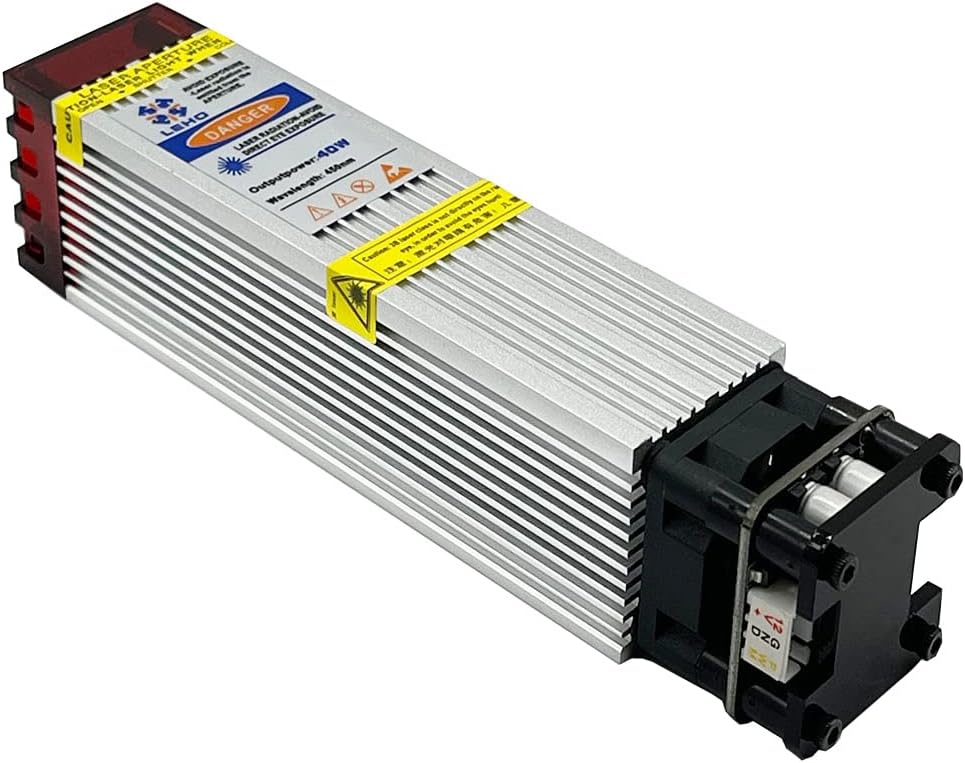 LEHO Módulo láser CNC de 40 W para máquina de grabado CNC, grabado rápido con tecnología de compresión puntual (1.299 x 1.299 x 4.724in)