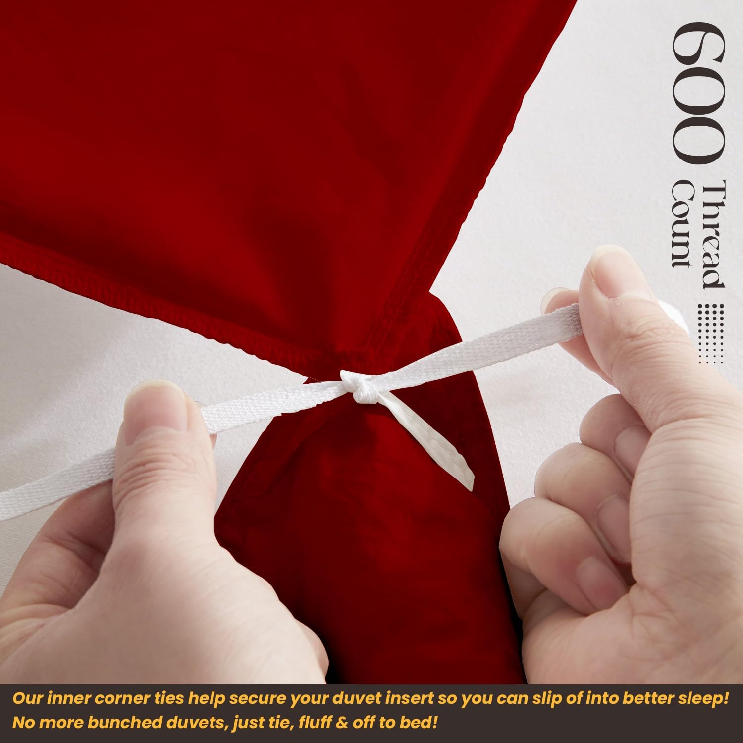 SGI bedding Lujoso juego de funda de edredón de 600 hilos, color rojo sangre, funda de edredón para invierno, ropa de cama de algodón egipcio de