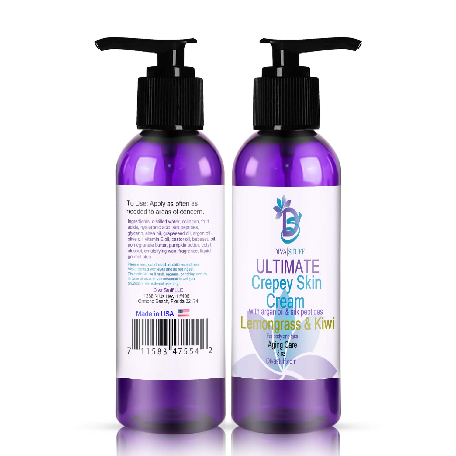 Diva Stuff Crepey Skin Cream – Parche de fresa, para cara y cuerpo, aumenta el colágeno y reduce las arrugas y líneas finas, ácido hialurónico,