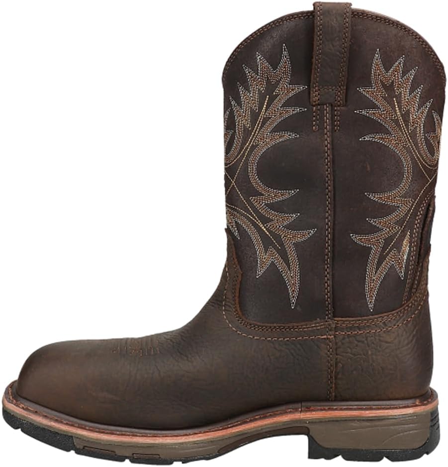 Ariat WorkHog Botas de trabajo impermeables con punta compuesta, punta de seguridad para hombre