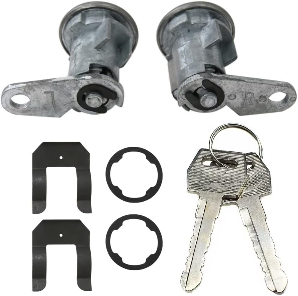 Juego de vasos cilíndricos para cerradura de puerta, 2 llaves, se adapta a Ford 67-68,70 Mustang Shelby GT-500