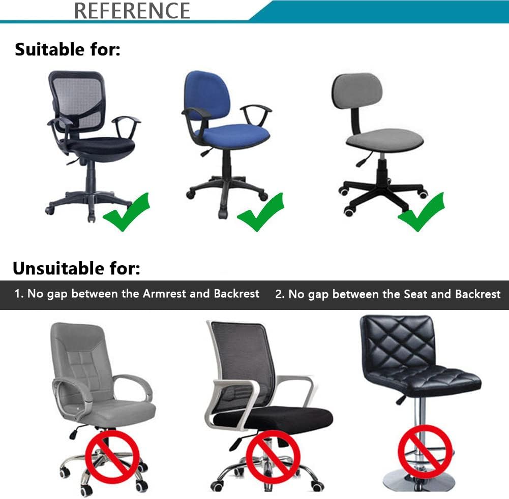 Melaluxe Fundas para silla de oficina de computadora, funda universal protectora y elástica para silla giratoria