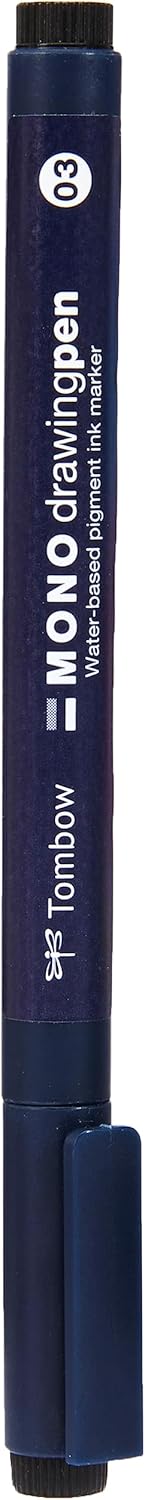 Tombow WS-EFL03 Fineliner Mono Pluma de Dibujo Ancho de Línea 03 Negro