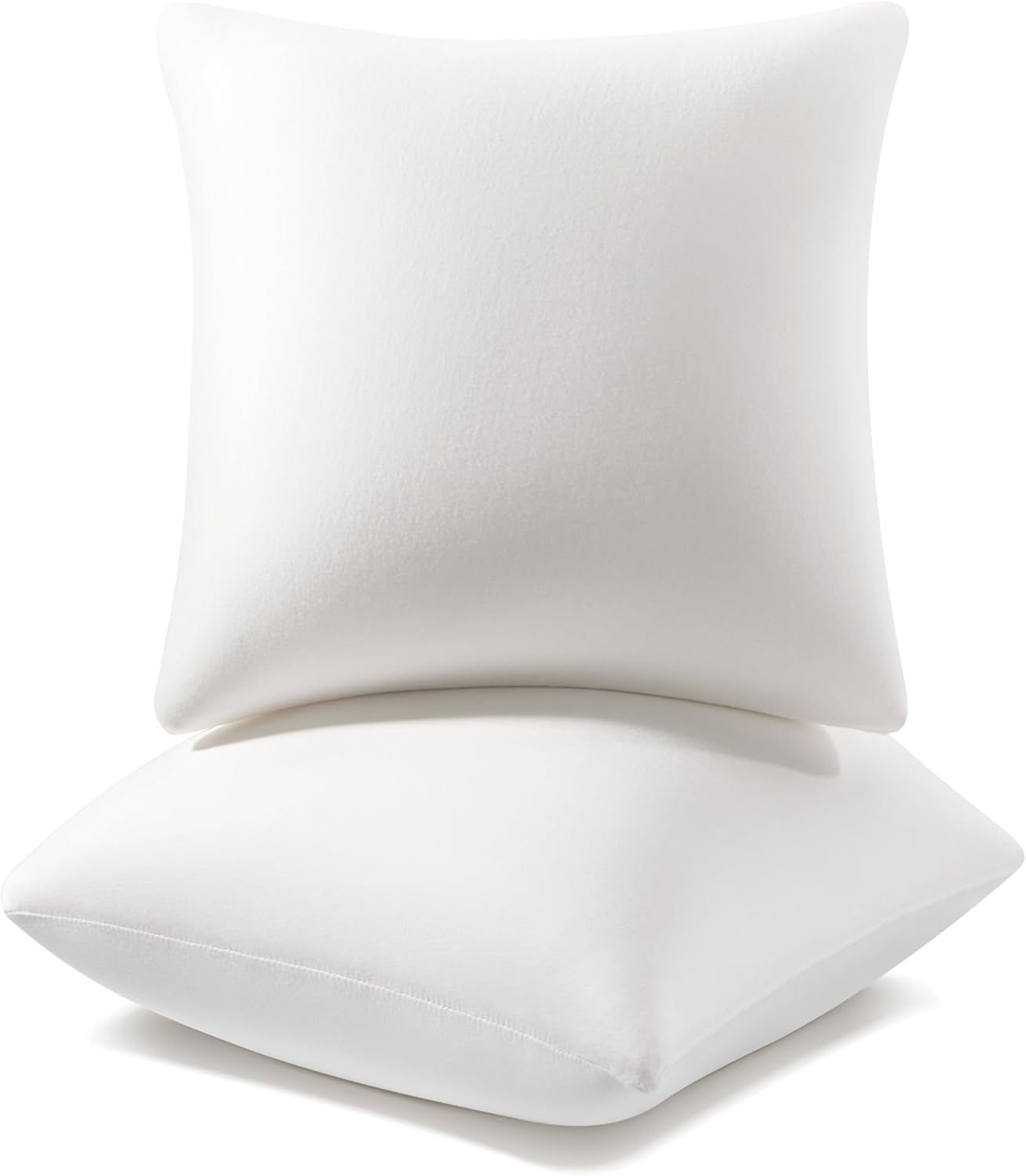 AM AEROMAX 20 x 20 rellenos de almohada (paquete de 2) de espuma viscoelástica cuadrada para cojín decorativo, cama, sofá, sin deformación después