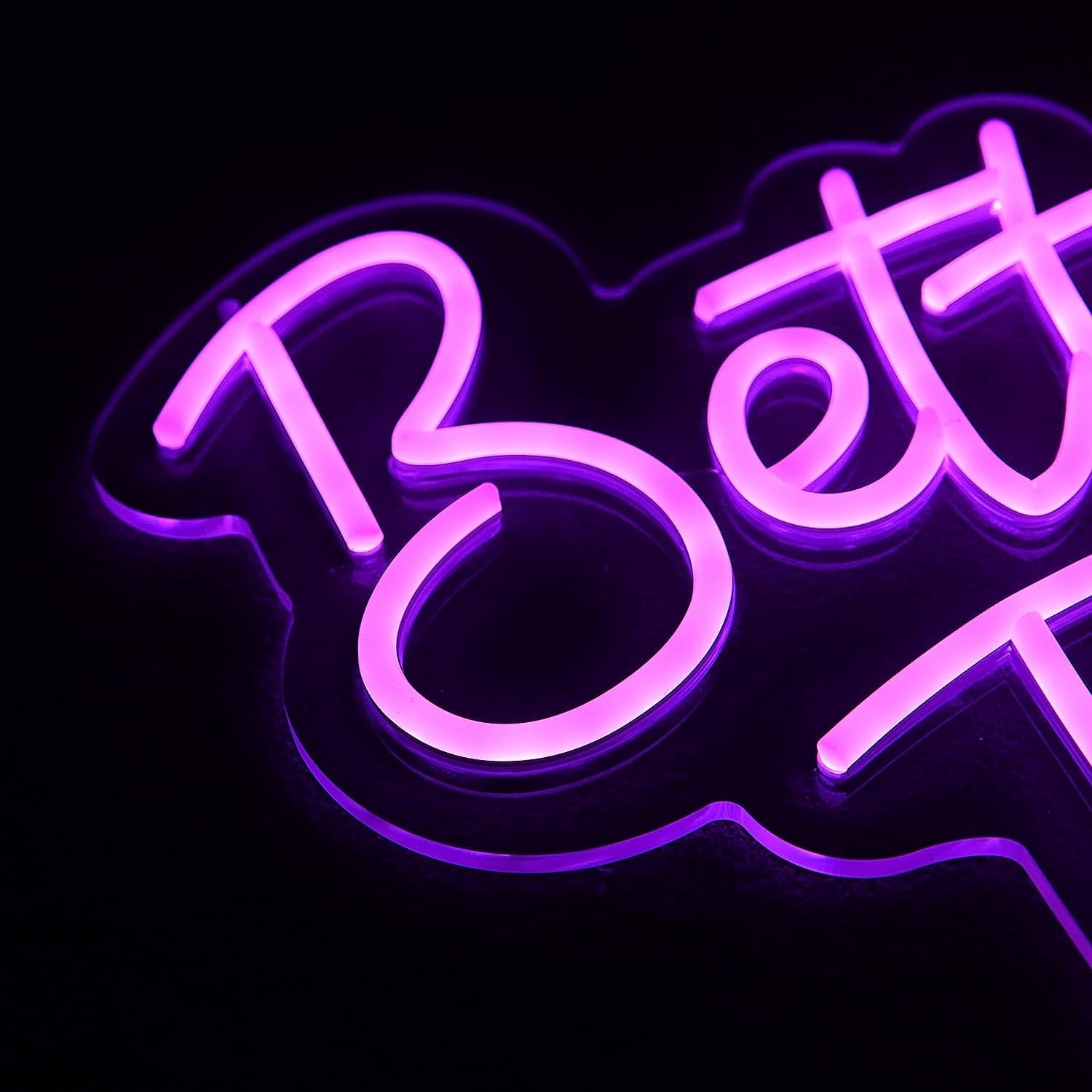 Letrero de neón con texto en inglés Better Togethers de Better Together, letras de neón para decoración de pared, dormitorio, decoración del hogar,