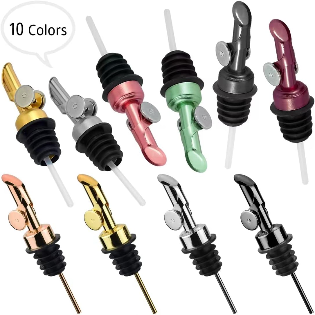 MEETSWEET Olive oil dispenser spout, pour spouts304stainless steel automatic opening and closing spout, leak-proof, for olive oil, vinegar, wine and
