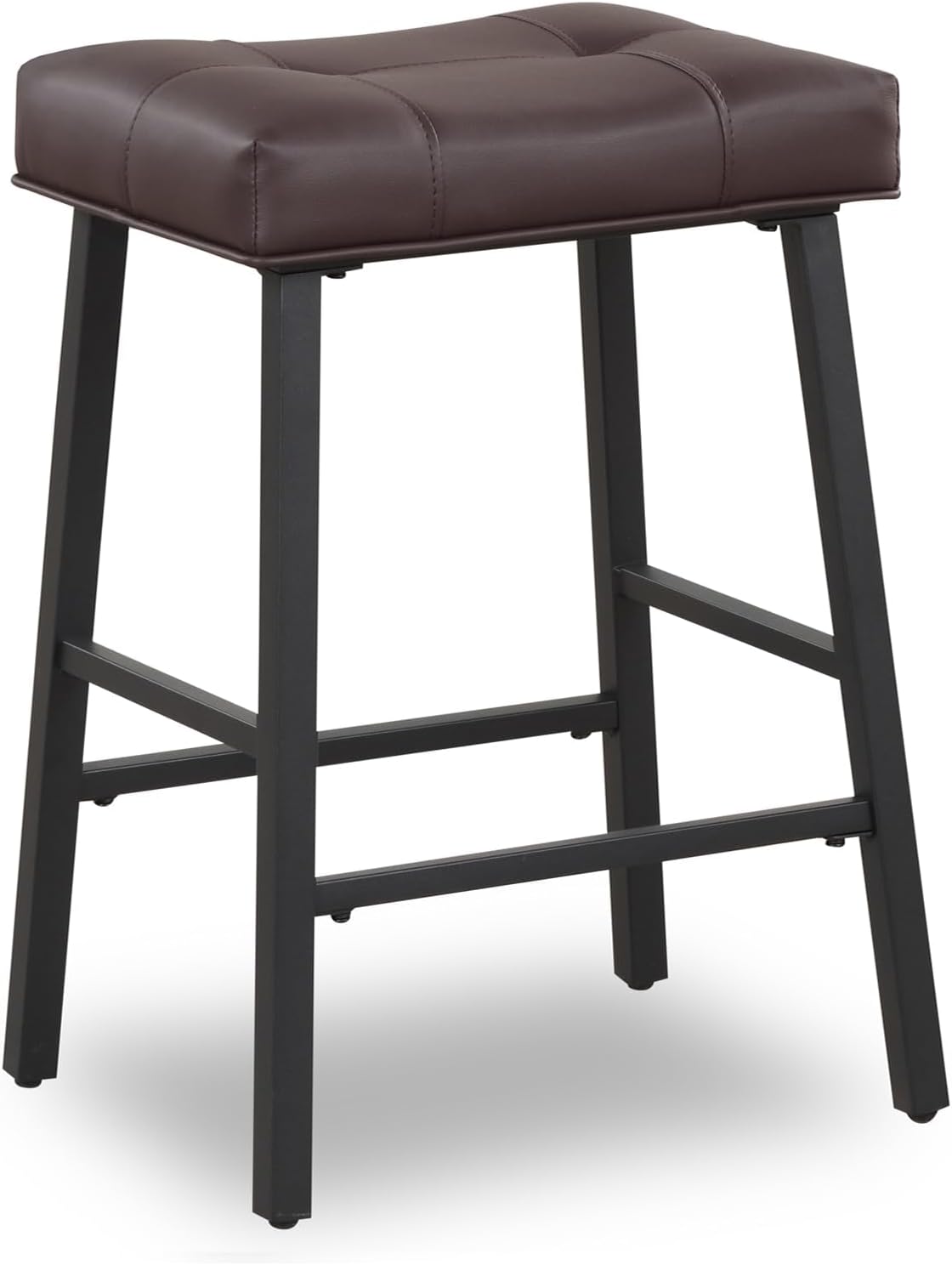 KAIRUITUCH Taburetes de bar de altura de mostrador, taburetes de bar de cocina de 24 pulgadas con respaldo, taburetes acolchados de asiento