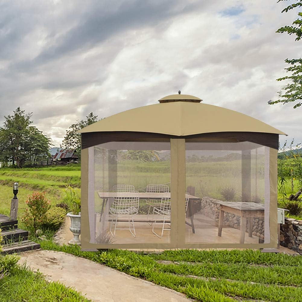 CoastShade Toldo de repuesto universal para mosquitera, paredes laterales de 7 pies de altura para toldo de 8 x 8 o 10 x 10 o 10 x 12 pulgadas,