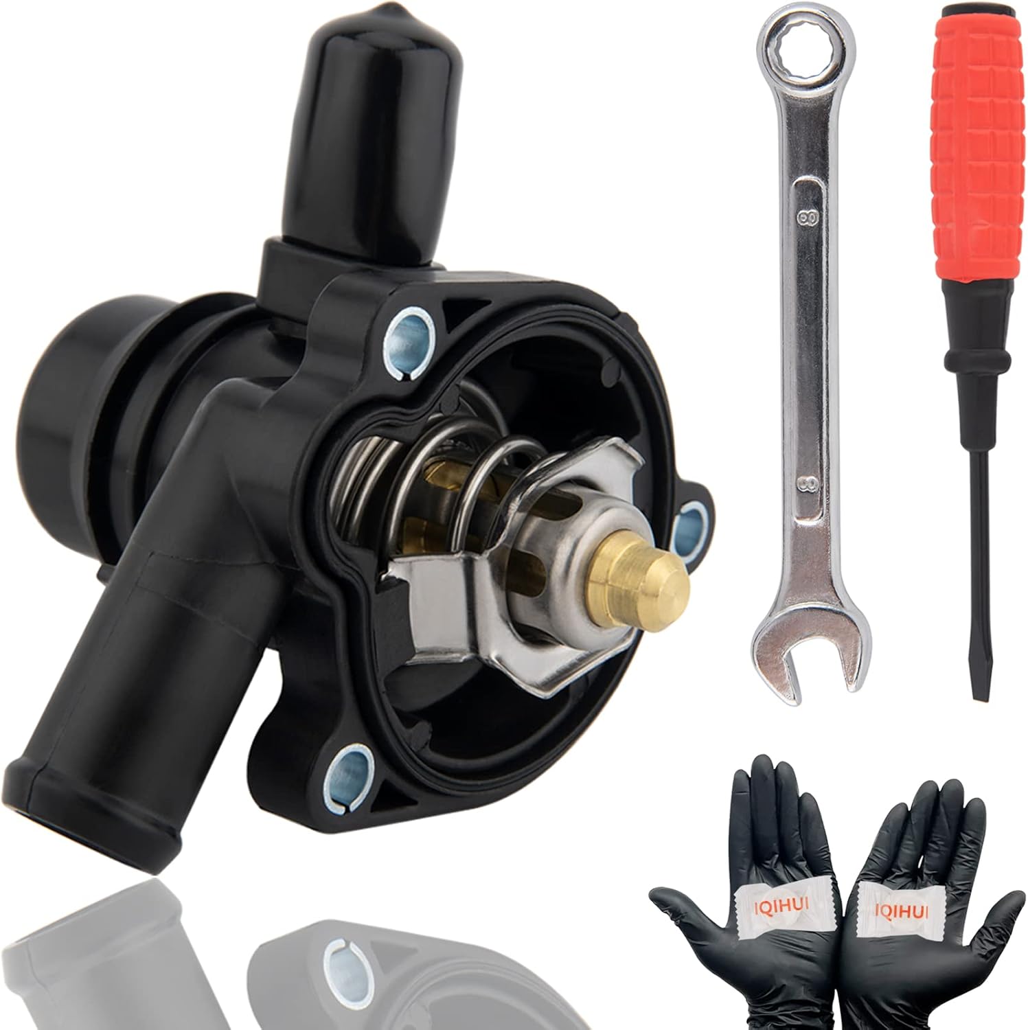Termostato de refrigerante del motor con sensor, reemplaza 131-180 55565336 55593034 55579010 902-808 730-221 Se adapta a Buick Chevy 1.4L 2011-2021