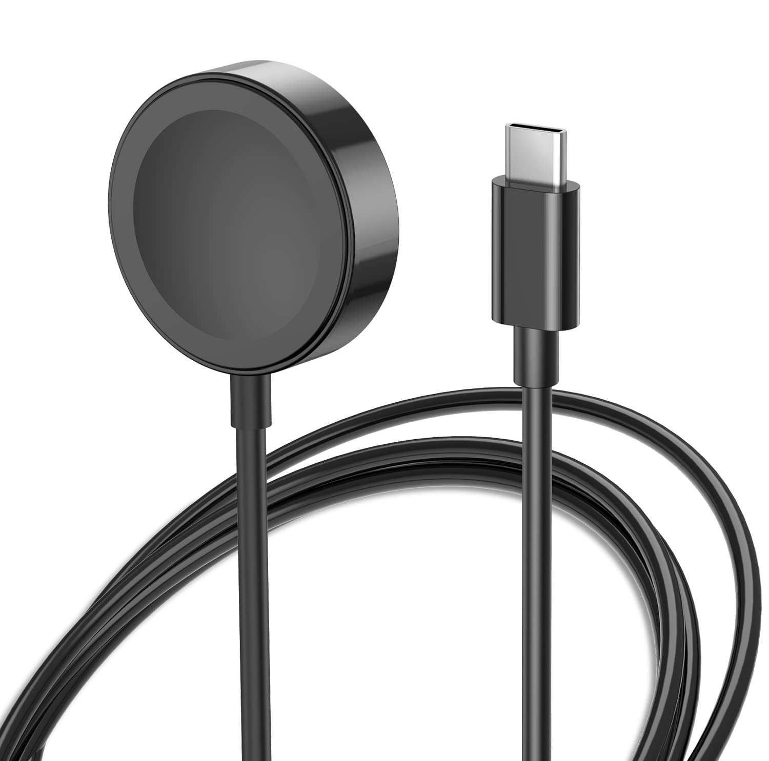 Cable de carga magnética inalámbrico para Apple Watch de 6.6 pies, compatible con Apple Watch Charger Series 87654321SE, color negro