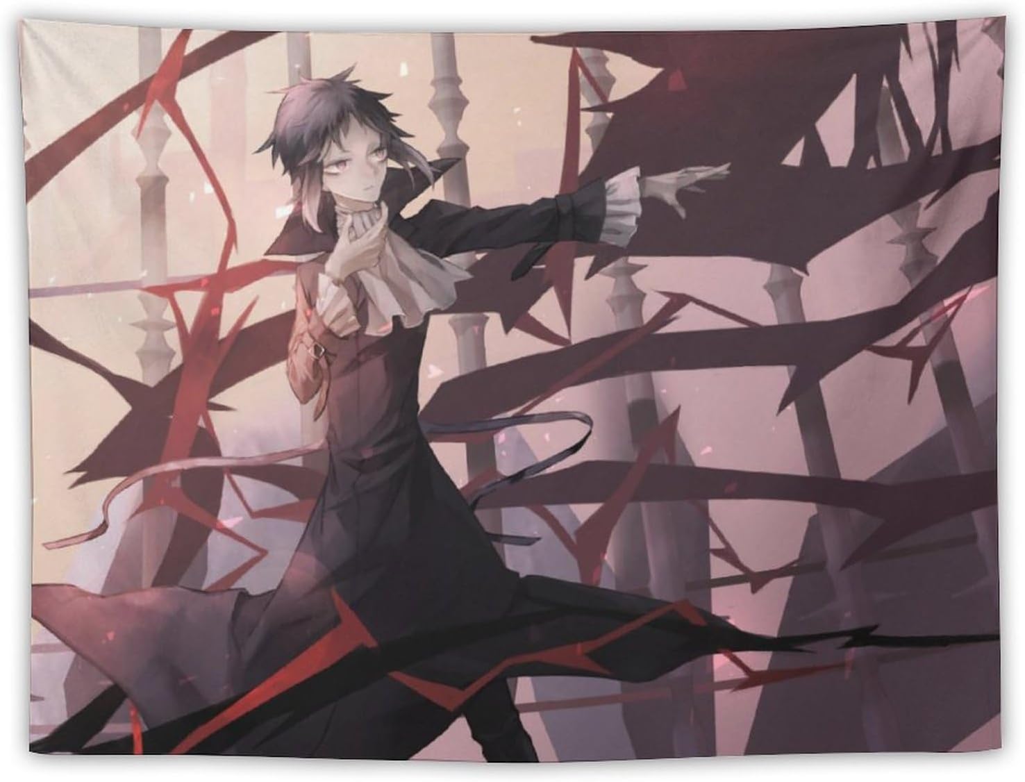 LAHE Bungo – Tapiz de animé de perros callejeros (4) tapiz decorativo para dormitorio, decoración moderna para el hogar, obras de arte, tapices de