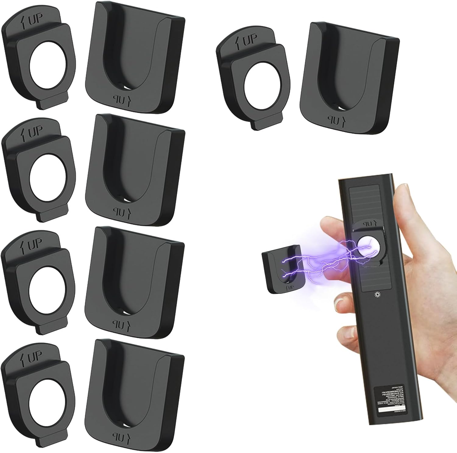 Soporte magnético para control remoto de pared, 5 organizadores de control remoto mejorados, almacenamiento autoadhesivo para TV, estante de control