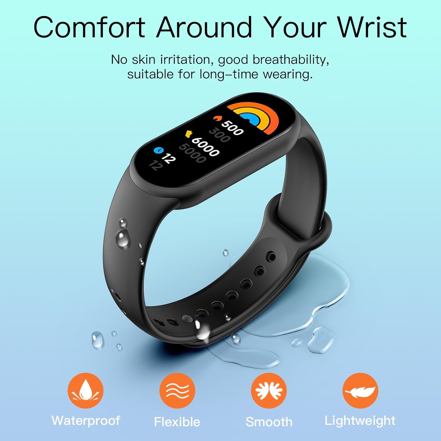 TiMOVO Bandas deportivas compatibles con Xiaomi Band 8, paquete de 3 pulsera deportiva de silicona suave para hombres y mujeres, correas de reloj de