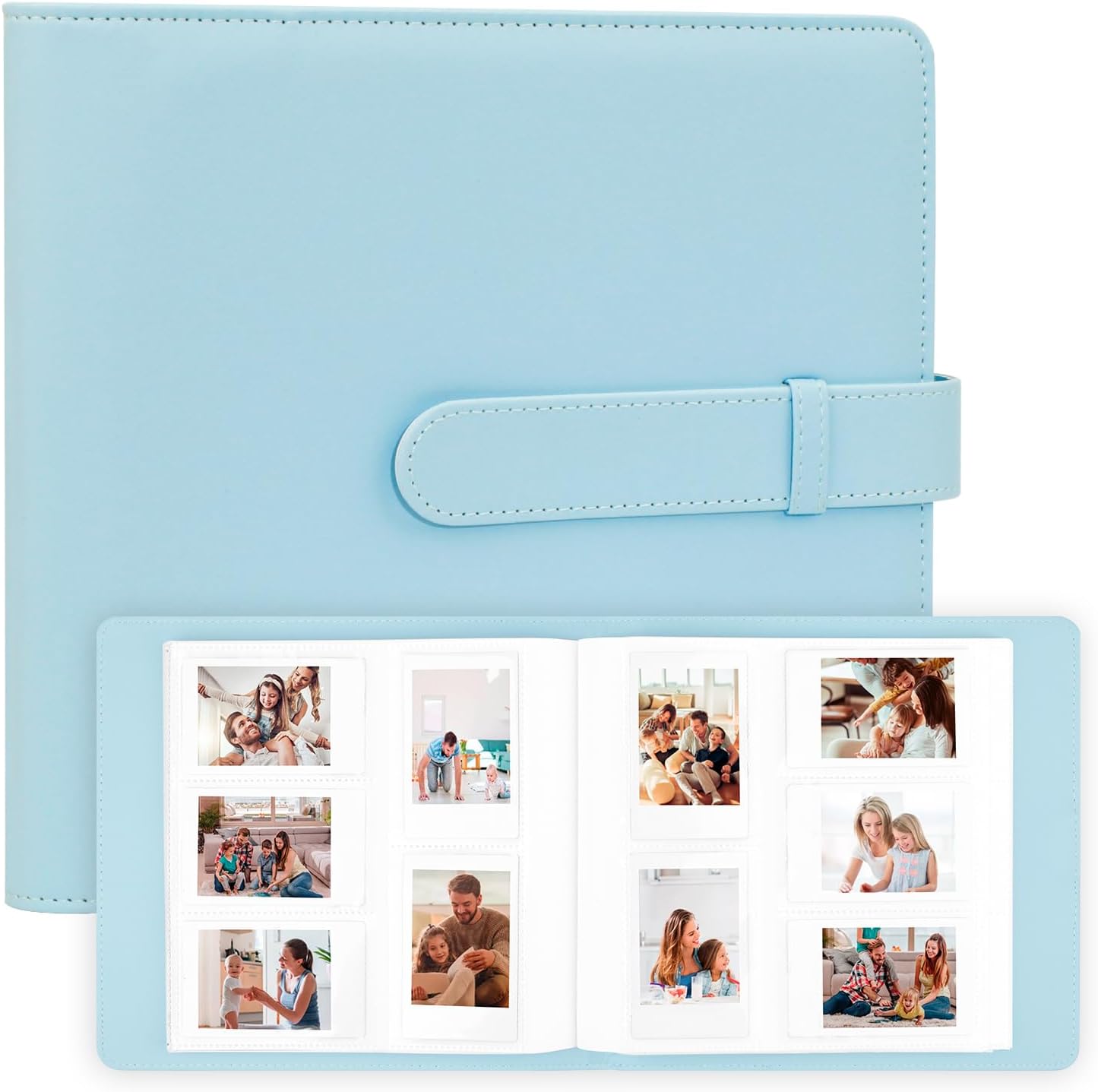 Álbum de fotos de 360 bolsillos para cámara instantánea Fujifilm Instax Mini 12 11 9 40 90 8 Evo LiPlay, cubierta de cuero, álbum de fotos de 2 x 3