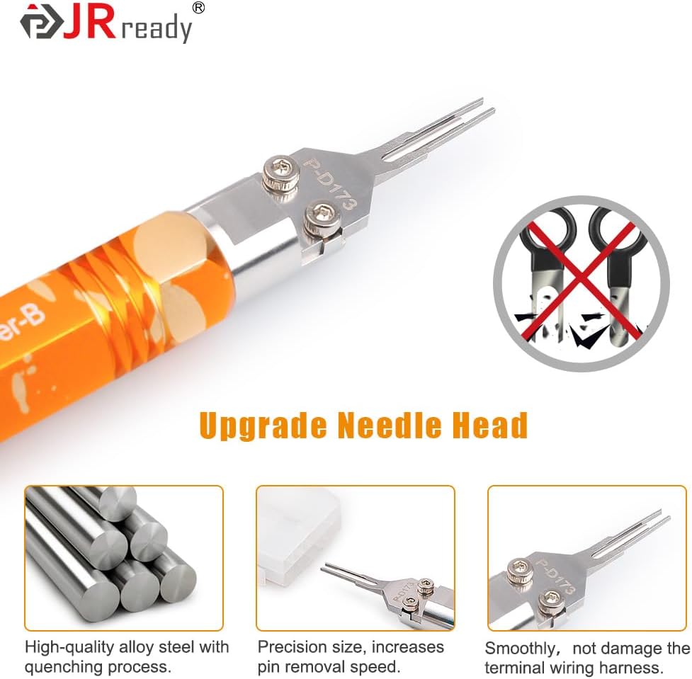 JRready Extractor de pasador de varilla eyectora DAP-D173, herramienta de extracción Mini-Fit Jr (equivalente a Molex 11-03-0044), herramienta de