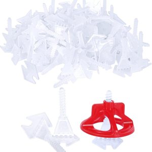 Tile anti-lippage Sistema de nivelación de azulejos placas base y kit (blanco18inch 300 Base+100 tapas) Tile anti-lippage Sistema de nivelación de azulejos placas base y kit (blanco18inch 300 Base+100 tapas)