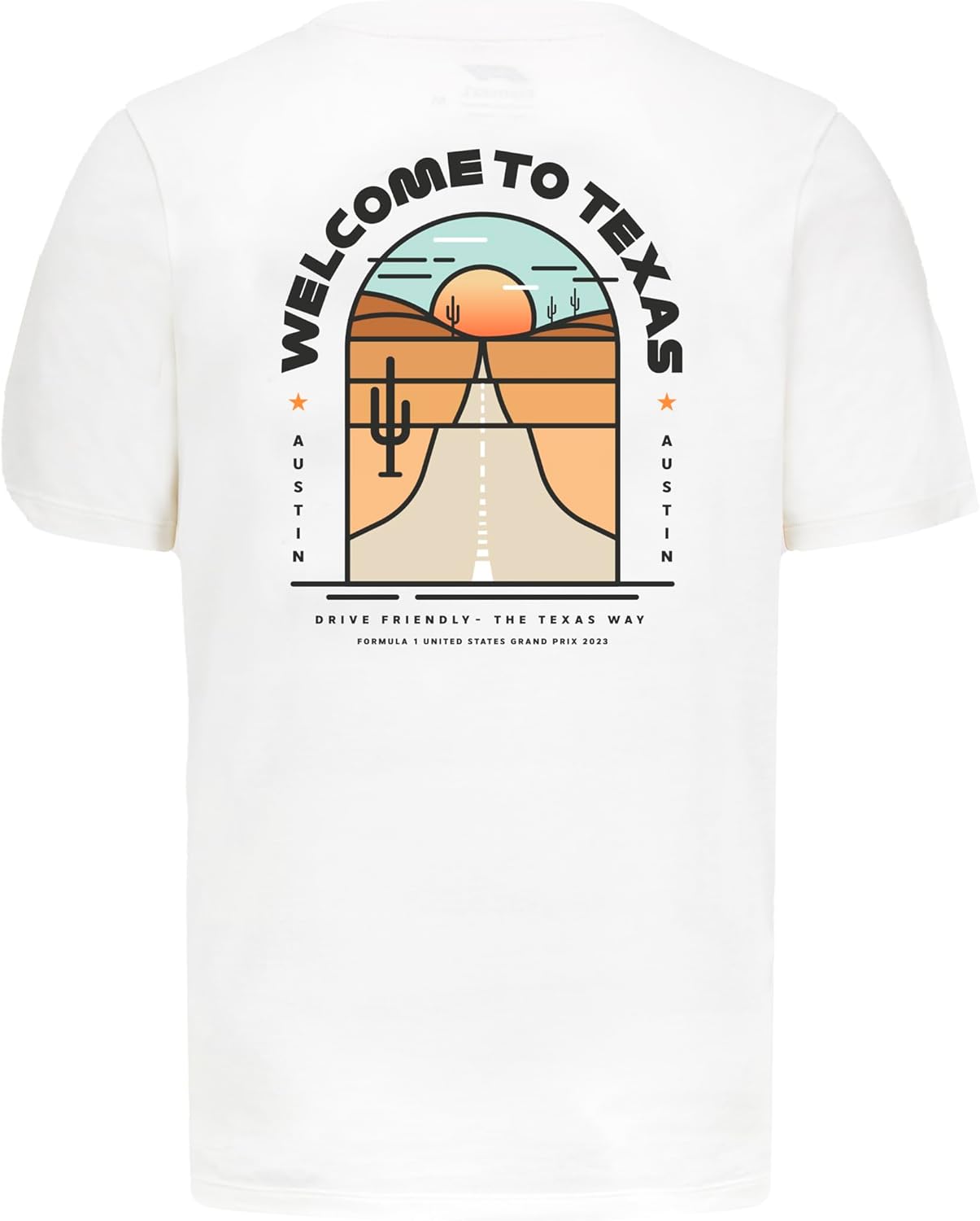 Formula 1 – Producto Oficial – Camiseta F1 Austin 2023 – Unisex – Blanco, Blanco