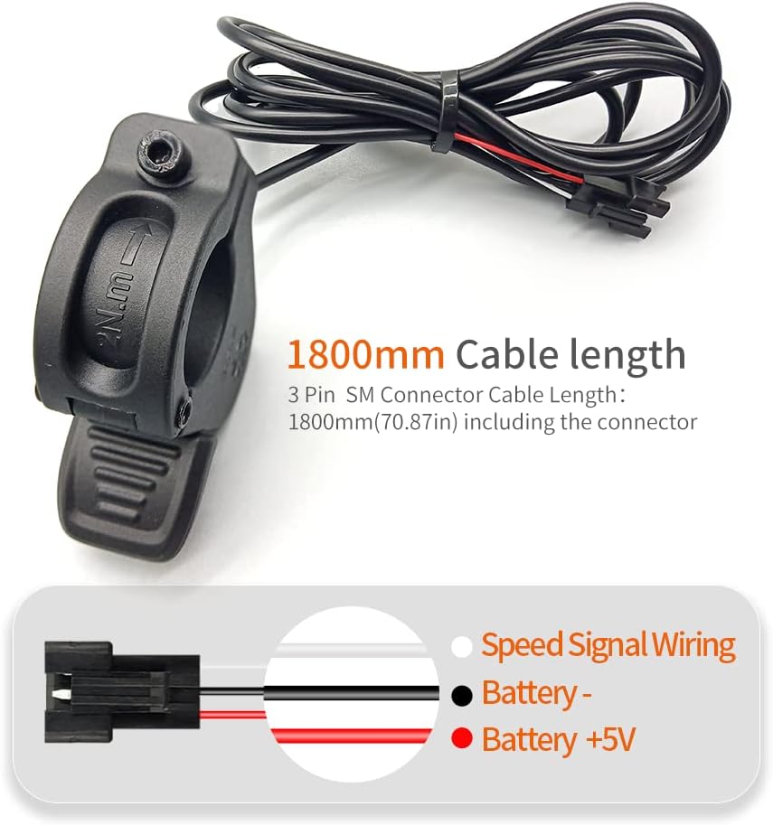 Ebike Throttle Throttle WUXING 300X mano derechaizquierda acelerador de desmontaje rápido para 24 V 36 V 48 V 60 V 72 V acelerador de bicicleta