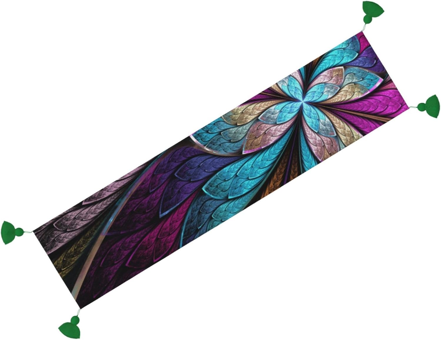Camino de mesa de Navidad con diseño de mariposas y arco iris, decoración de mesa de comedor, decoración de Navidad para interiores, decoración del