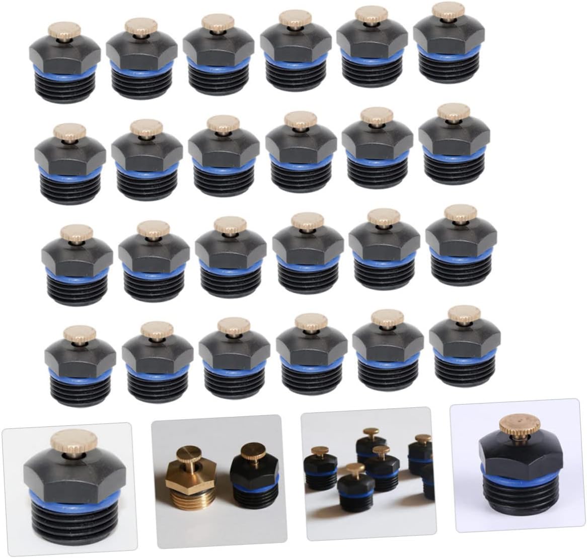 Yardwe Boquilla atomizadora, accesorio de riego para césped, cabezal de aspersor profesional, cabezal de rociador, cabezales de aspersor de riego