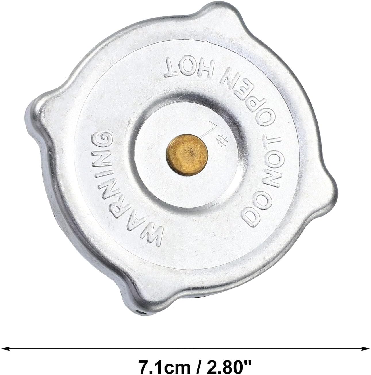 Unifizz Tapa de recuperación de depósito de refrigerante del radiador 6L8617 Cubierta de tono plateado de acero inoxidable para oruga