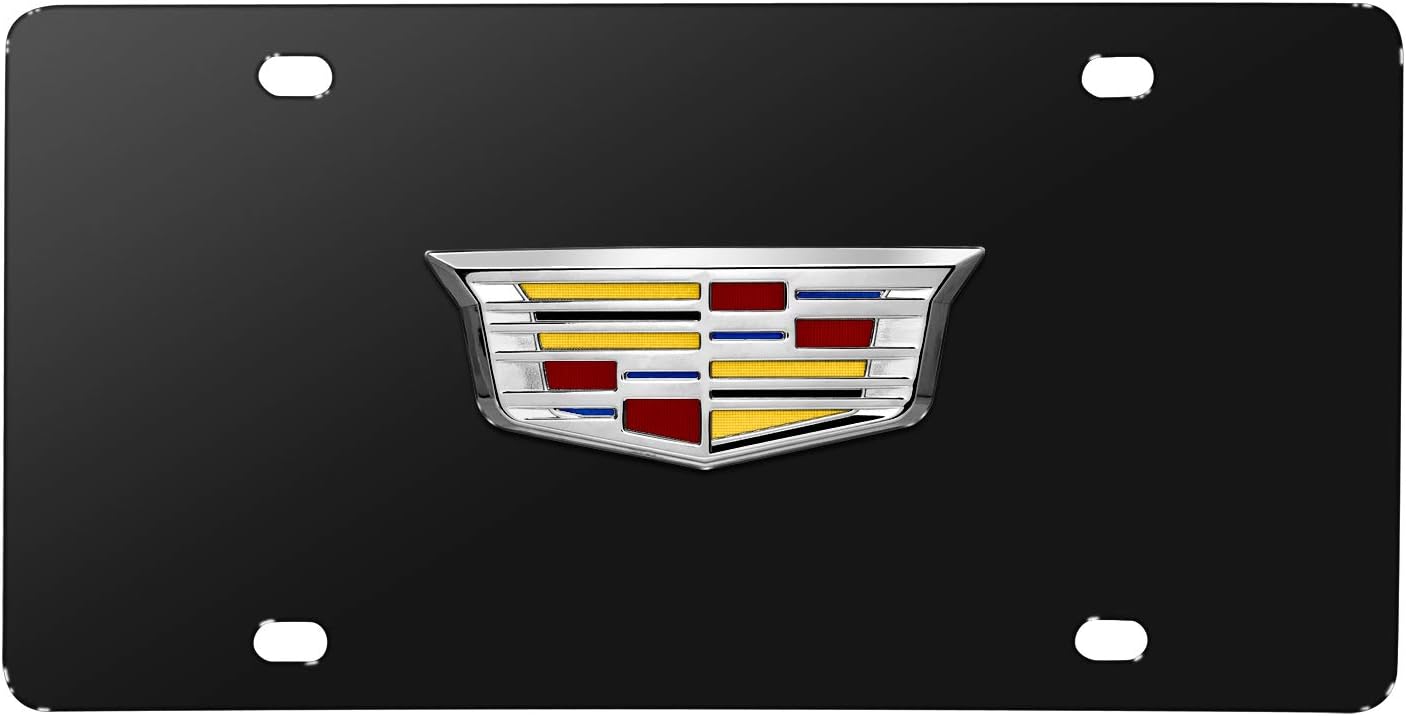 Hecho para Cadillac Crest nuevo logotipo de metal 3D placa de acero inoxidable negro