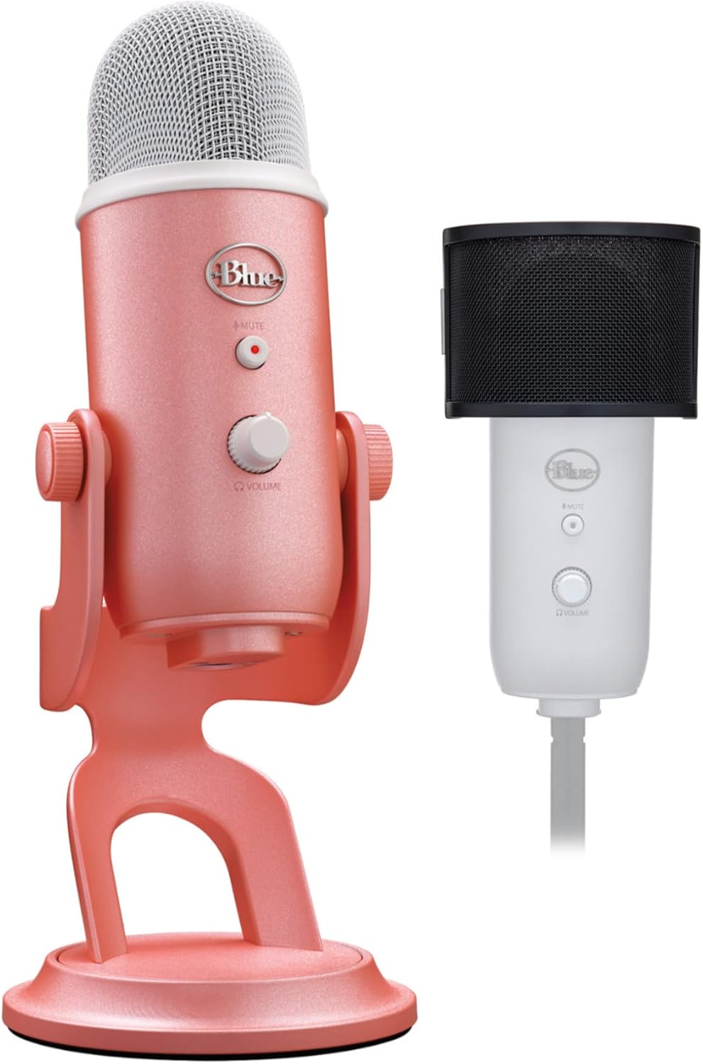 Blue Microphones Yeti – Micrófono USB colección Aurora (amanecer rosa) con filtro pop (2 artículos)
