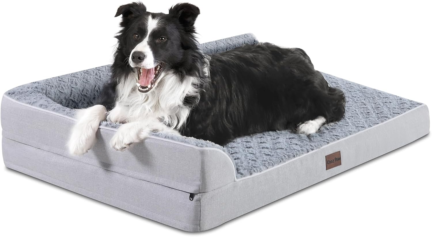Chez Paw Cama ortopédica para perros extra grandes, camas para perros XL con cómodos refuerzos, cama impermeable extragrande para perros con funda