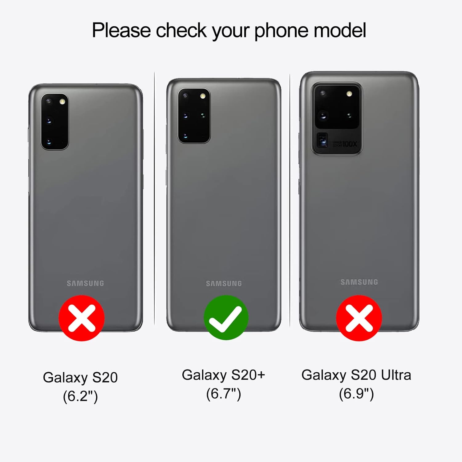 Funda para Galaxy S20 Plus, 2 en 1, magnética, desmontable, a prueba de golpes, funda de piel sintética con ranura para tarjeta para Samsung Galaxy