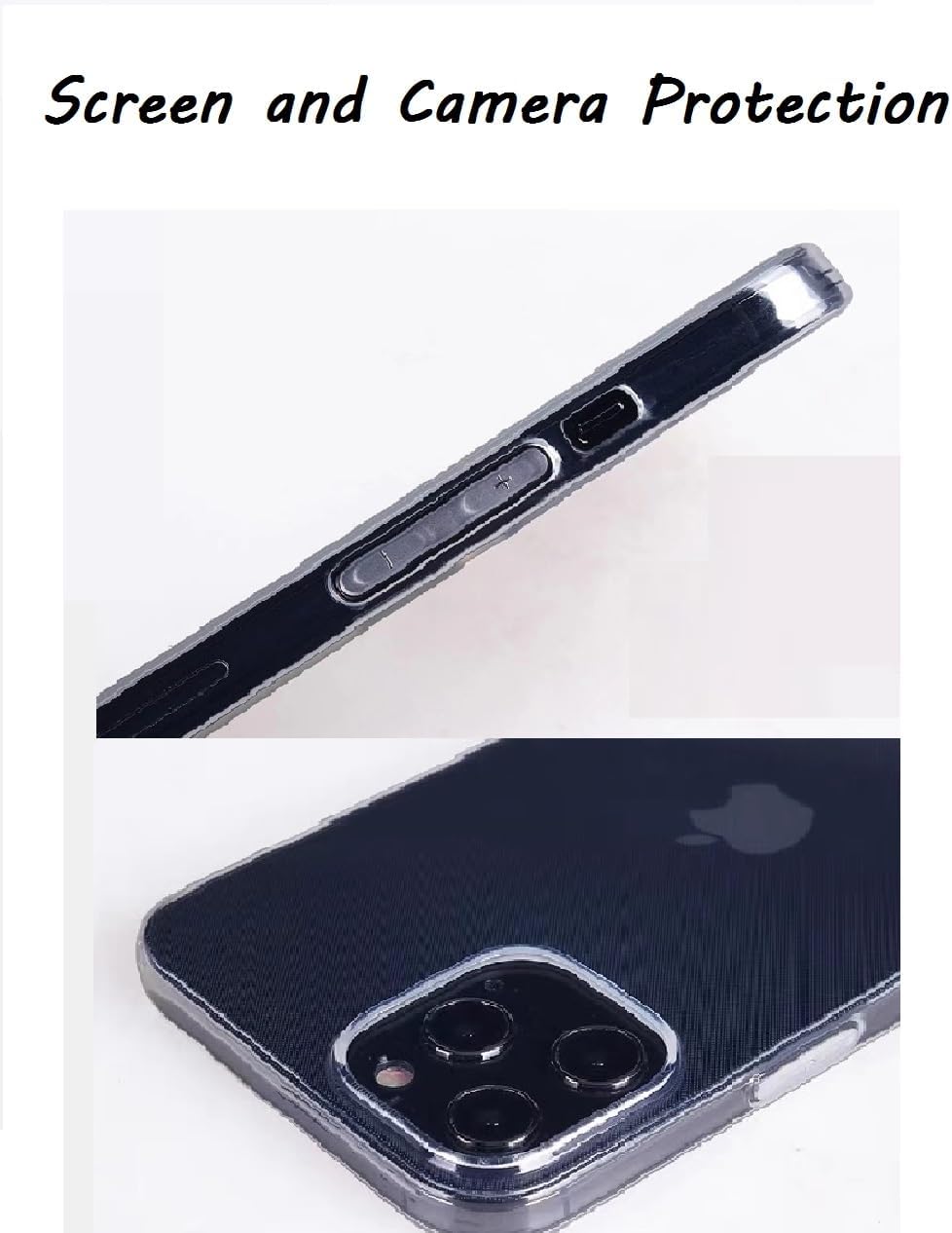 Funda protectora transparente diseñada para iPhone 15 Pro, funda transparente a prueba de golpes para teléfono de 6.7 pulgadas, funda delgada