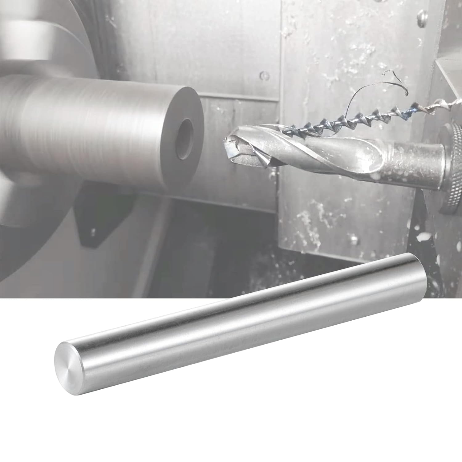 Varilla redonda de aluminio de 12″, 6 pulgadas de longitud sólida Torno Bar Stock
