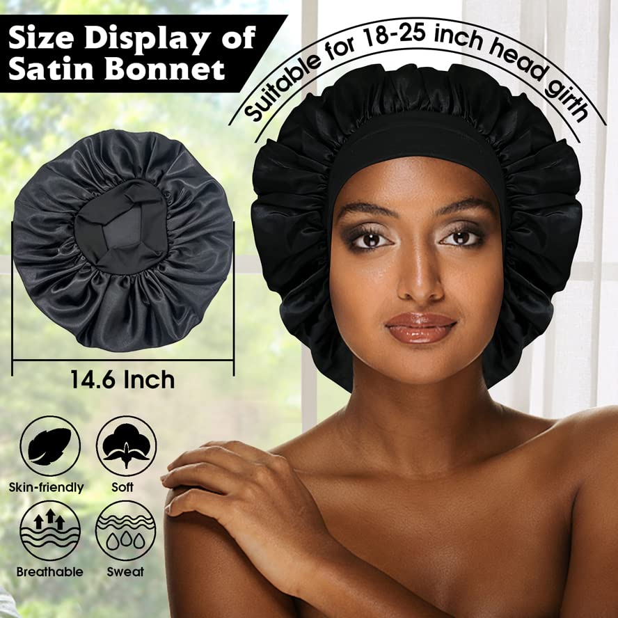 Gorros de ducha de seda  Gorro de satén para dormir, gorro de pelo para cabello rizado, gorro jumbo y más  Gorros grandes para mujeres y hombres