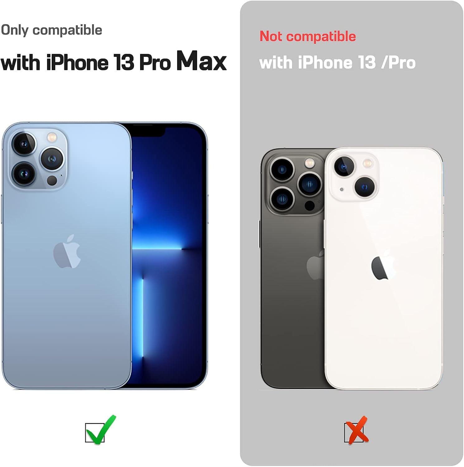 LOHASIC Compatible con MagSafe para iPhone 13 Pro Max, funda de cuero de lujo de negocios, fuerte magnética, clásica, funda protectora para iPhone