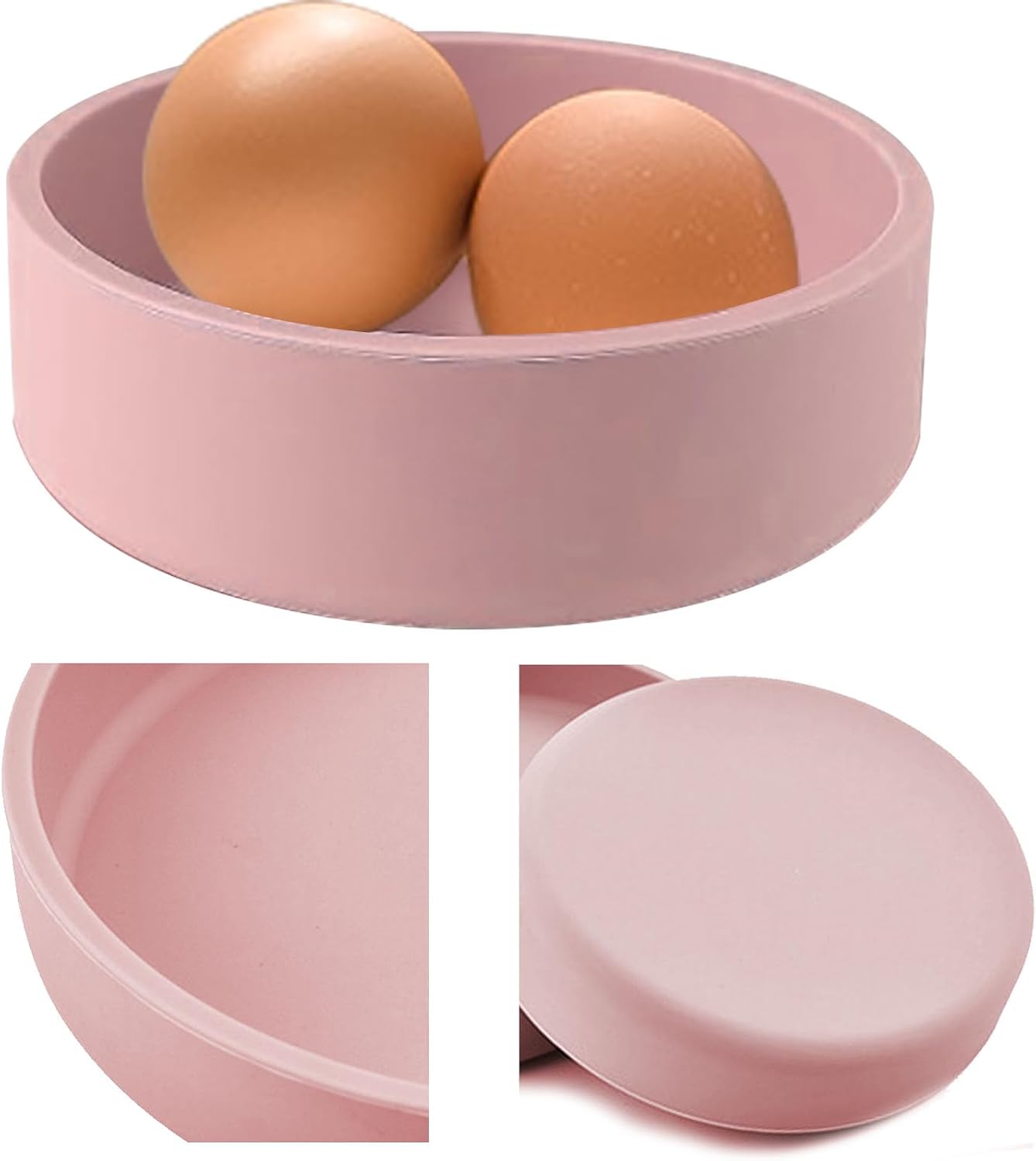 Molde de silicona para freidora de aire, paquete de 3 moldes para bollos de hamburguesa de huevo, freidora de aire, sartén de huevos, reutilizable,