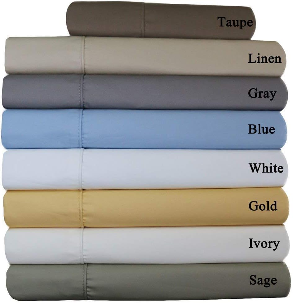 Royal Tradition Juego de sábanas sólidas de 650 hilos, mezcla de algodón, tamaño individual extra largo, XL, 3 piezas, color gris pardo