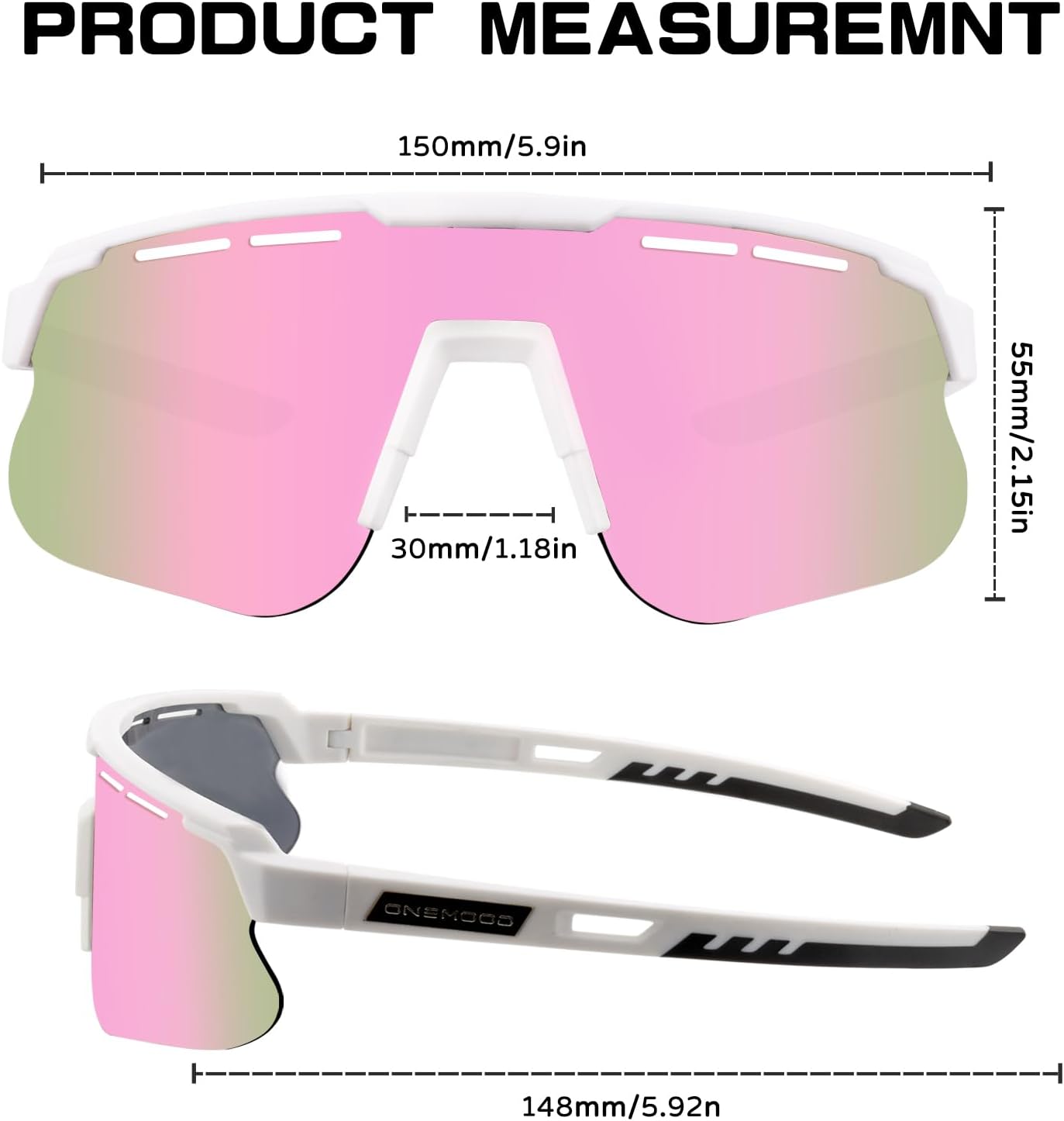 NIGHTSOFT Gafas de sol deportivas polarizadas para hombres y mujeres, protección UV400, gafas de ciclismo para jóvenes, gafas para béisbol y golf