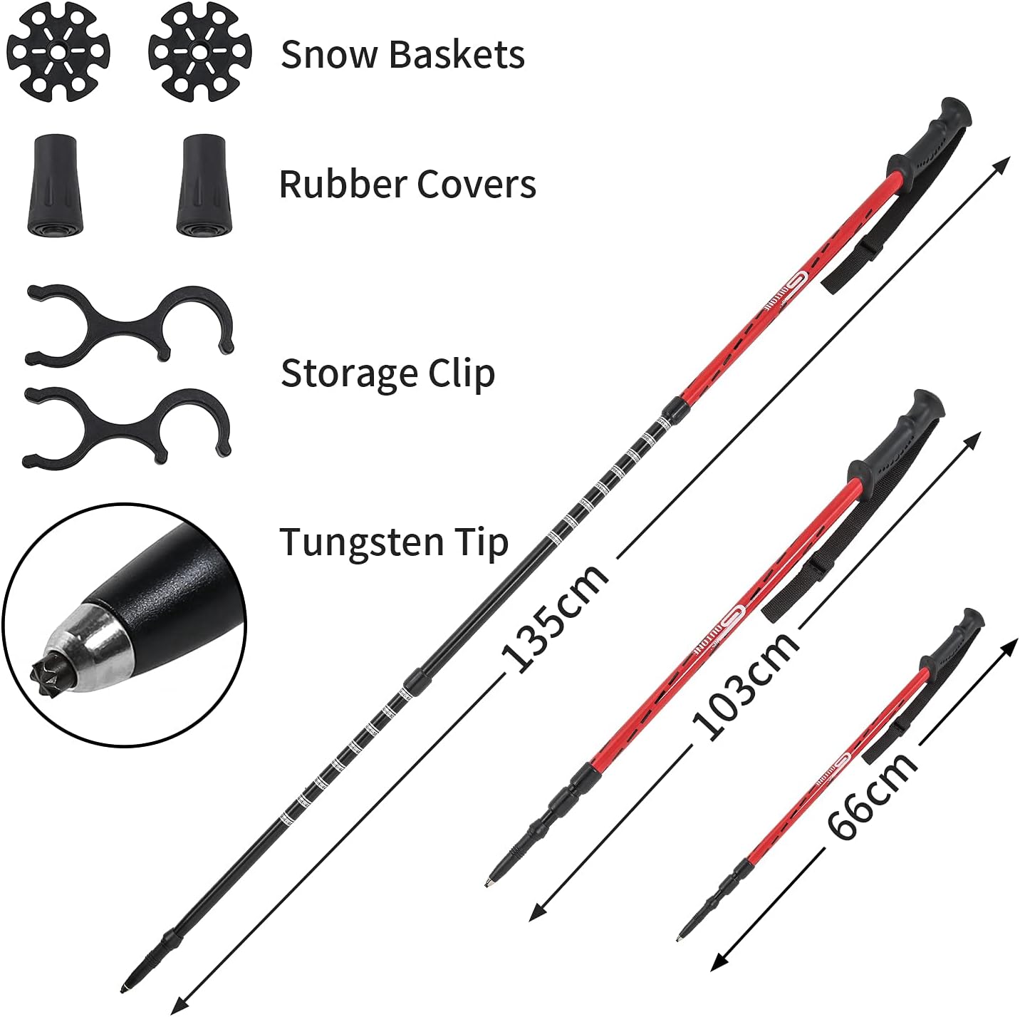 Goutone – Raquetas de nieve ligeras de 212530 pulgadas para adultos, mujeres y hombres, zapatos de nieve de aleación de aluminio para senderismo y