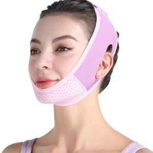 Mascarilla facial reutilizable con línea en V, vendaje de protección facial para mujer, lejos de la doble barbilla, cinturón de elevación para Mascarilla facial reutilizable con línea en V, vendaje de protección facial para mujer, lejos de la doble barbilla, cinturón de elevación para