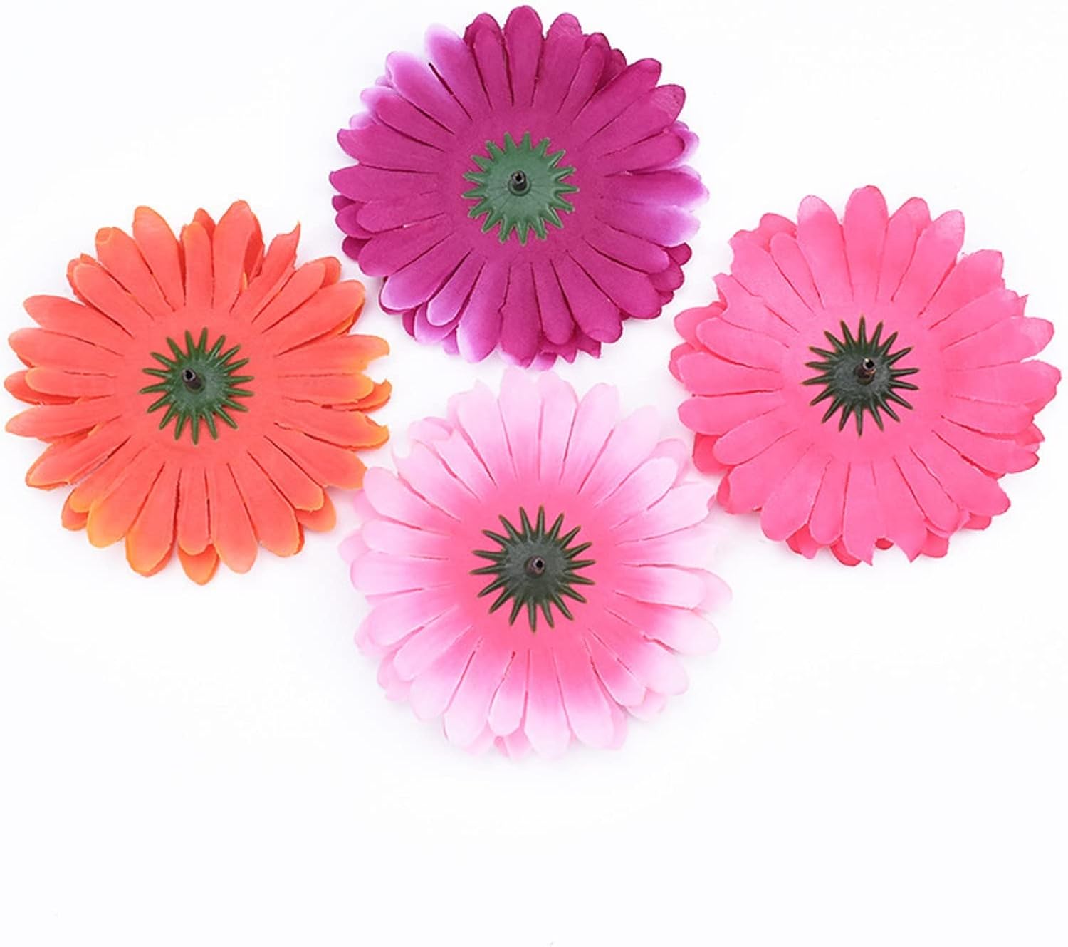 50 cabezas de flores falsas a granel, cabezas de margaritas artificiales, cabeza de flores gerberas para manualidades, decoración del hogar, boda,