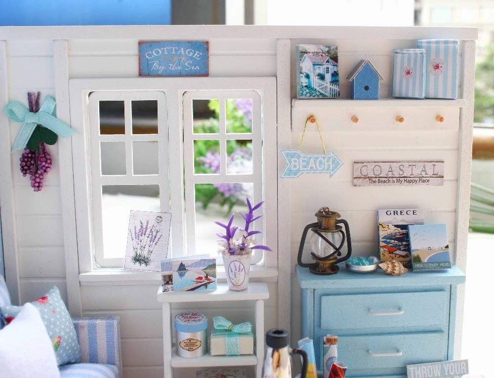 Danni Muebles DIY Casa de muñecas de madera Miniatura Casa de muñecas Muebles Kit Puzzle hecho a mano Dollhouse Juguetes para niños regalos